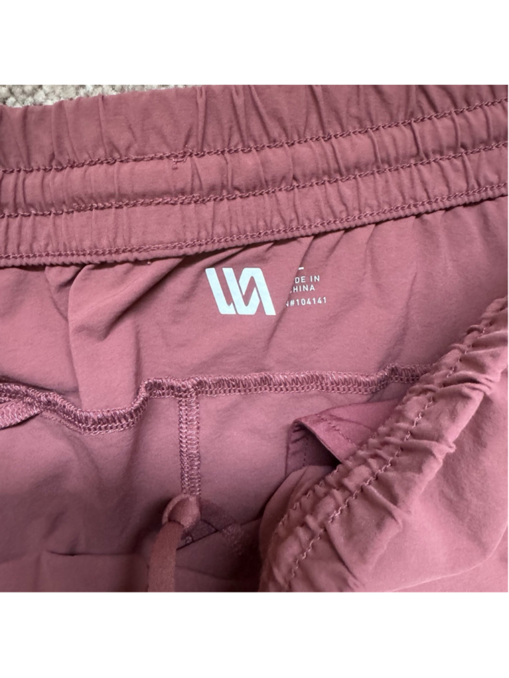 VRST Men's Burgundy Jogger Pants Size M Drawstring Elastic Waist Tapered - Picture 2 of 4
